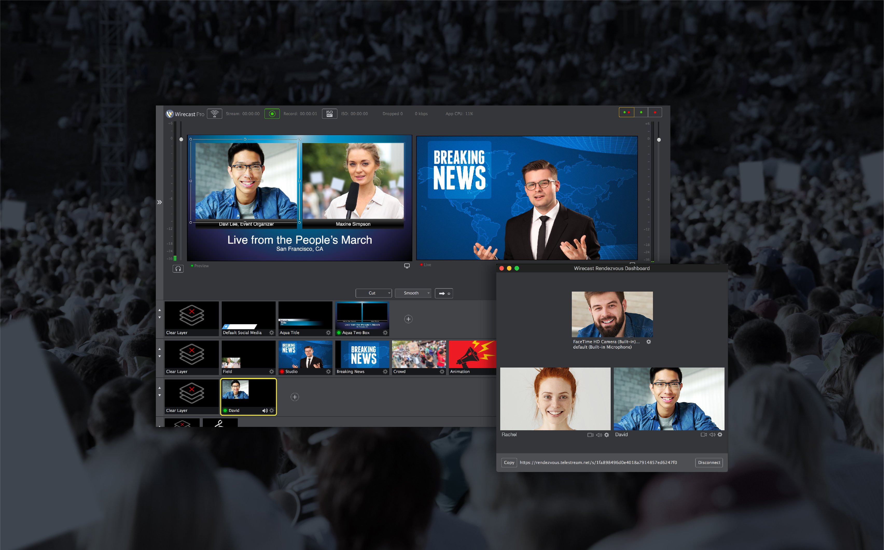 Telestream Announces Wirecast Version 8 with New Rendezvous Feature for Multi-Site Production - September 6, 2017