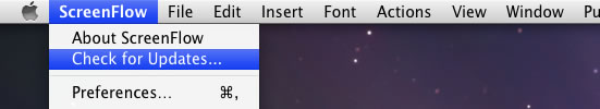 Open ScreenFlow and from the