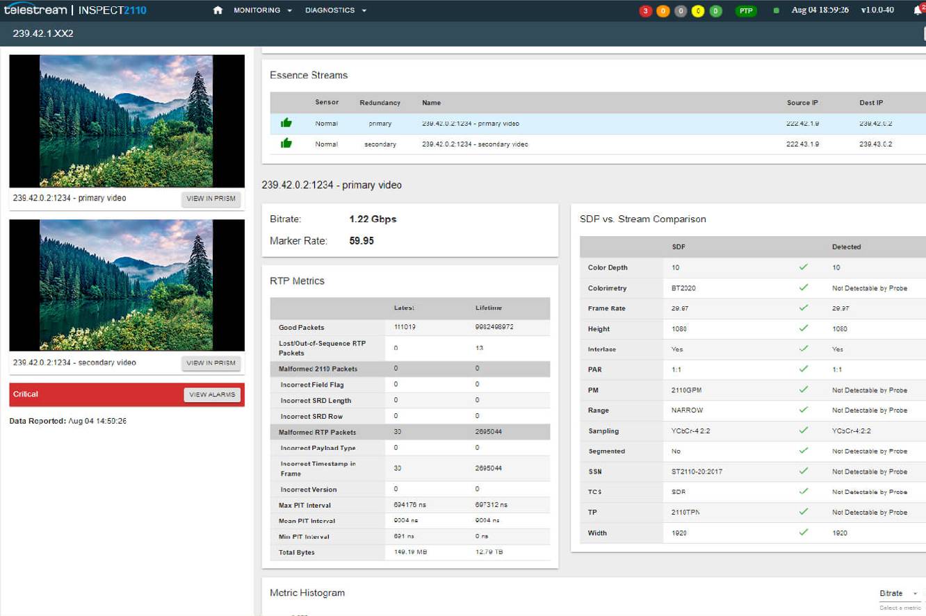 Inspect 2110 – ST 2110 Network Monitor 