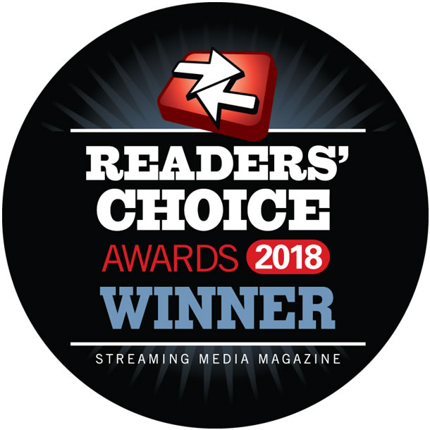 2018 Streaming Media Readers' Choice Award Winner